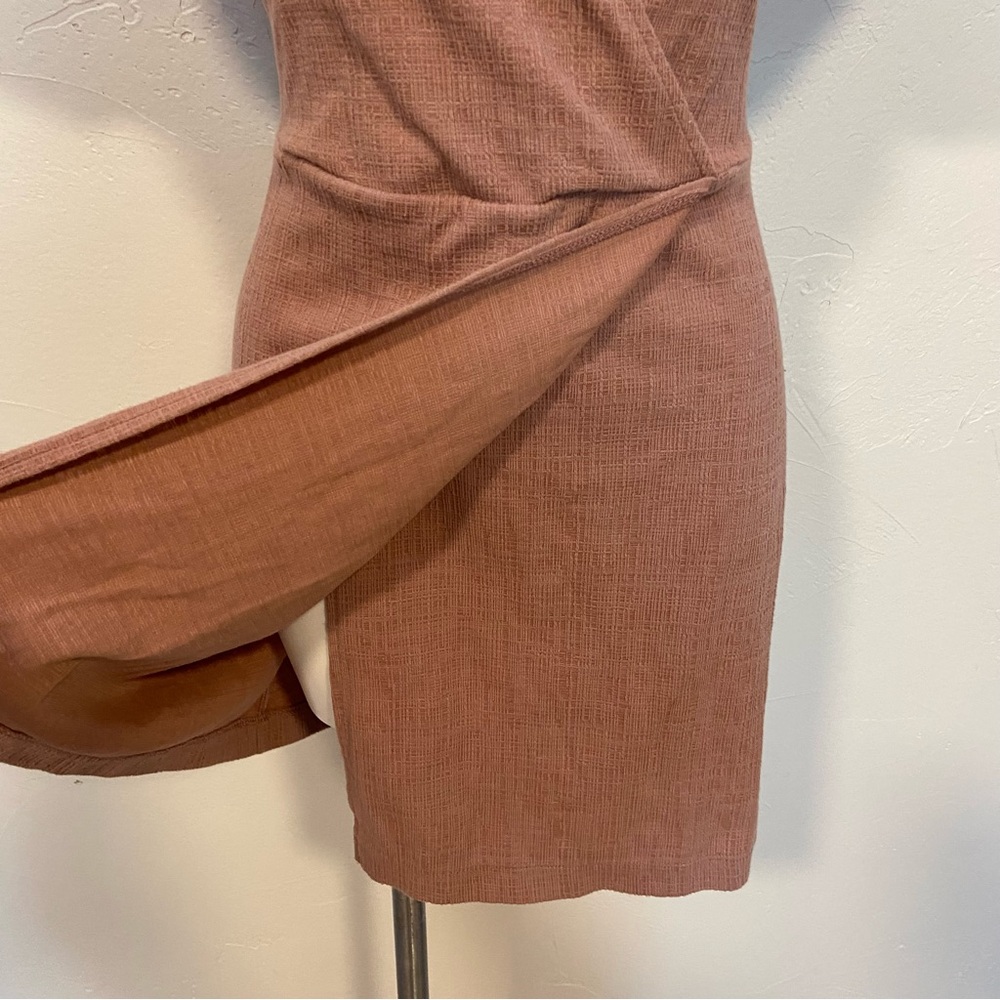 Madewell Mauve Cross Front Wrap Flutter Sleeve Li… - image 5